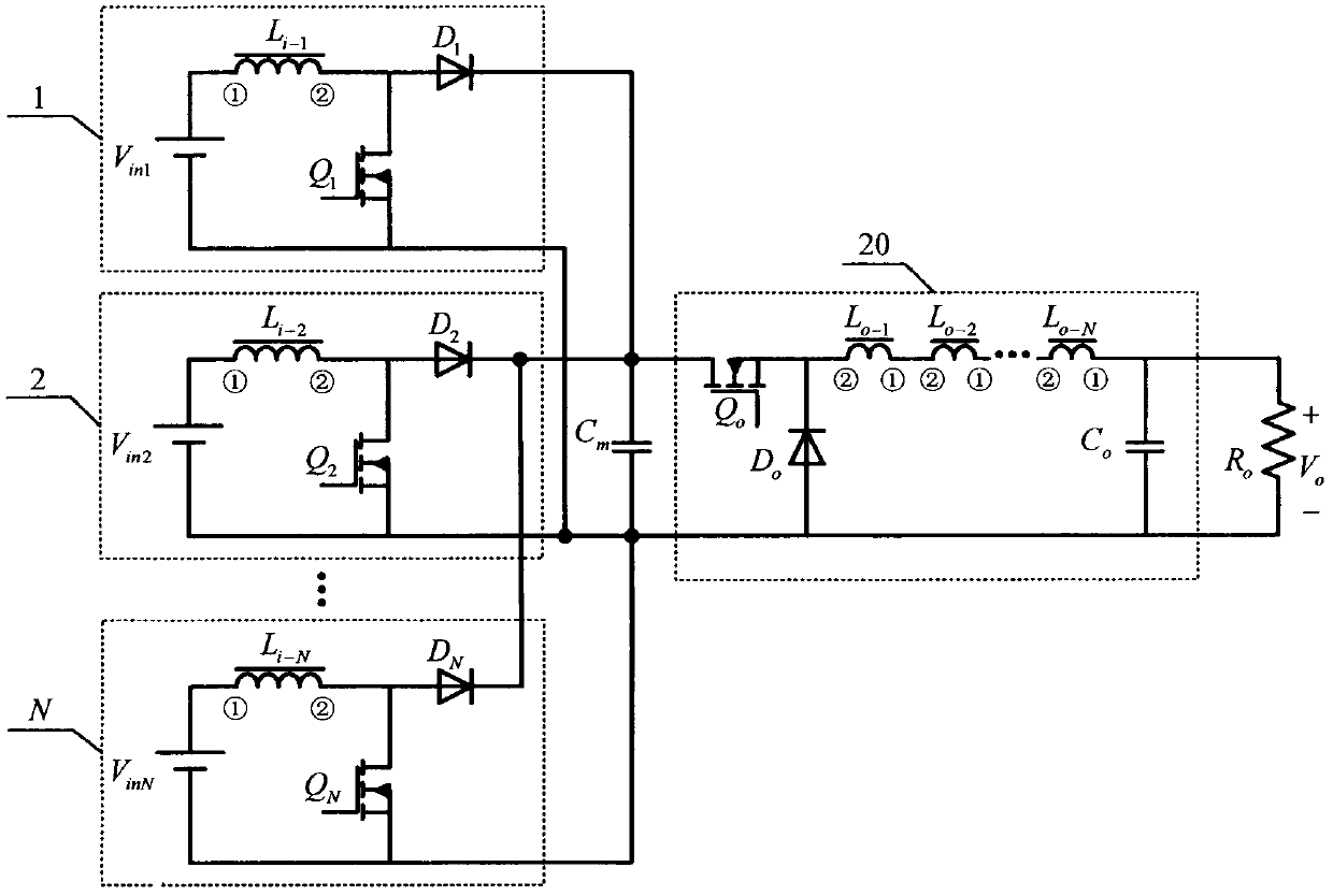 Parallel multi input coupled inductor buck and boost converter