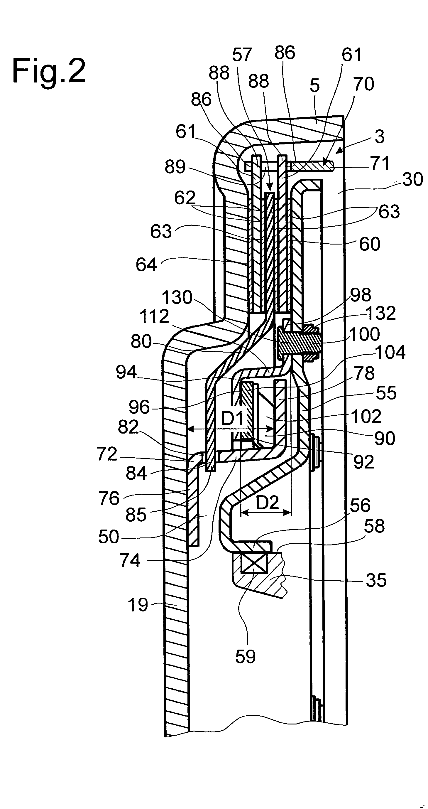 Bridging clutch for a hydrodynamic clutch device enclosed by a housing