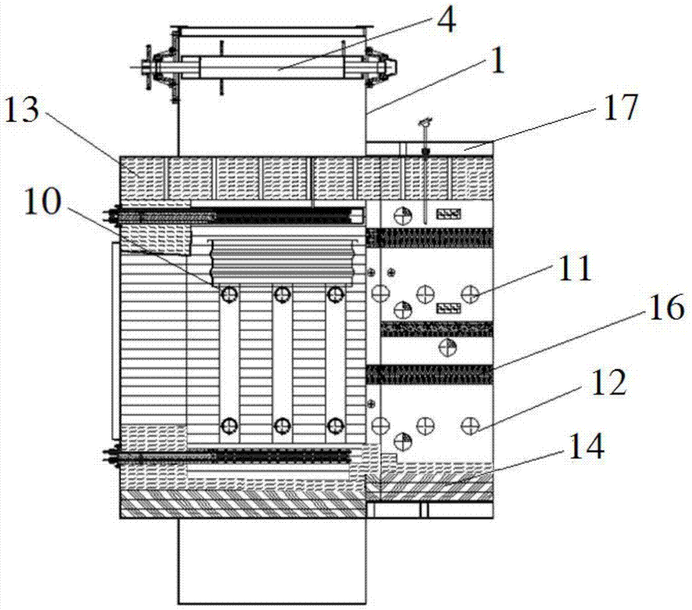 High temperature rotary lifting mechanism