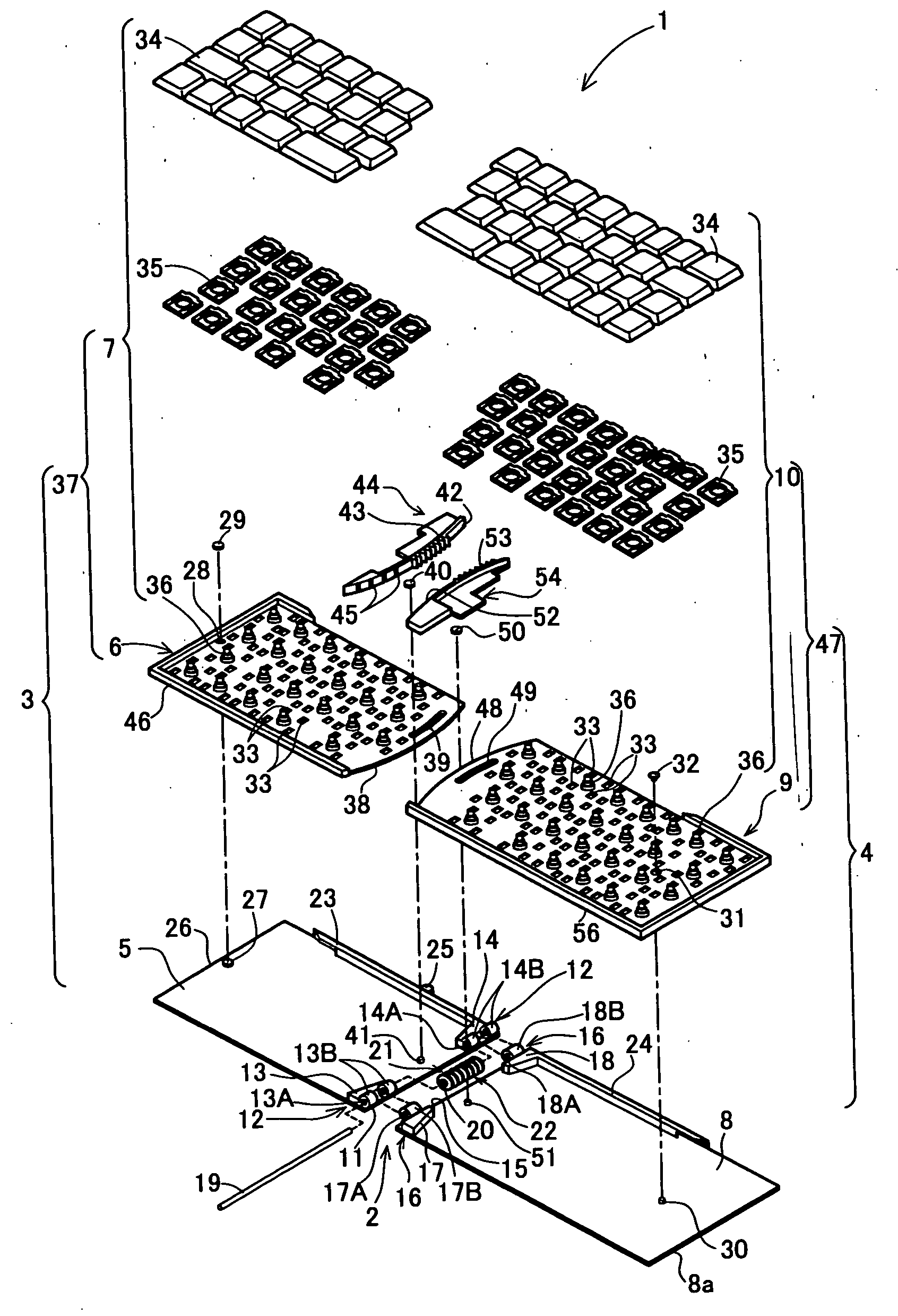 Foldable keyboard