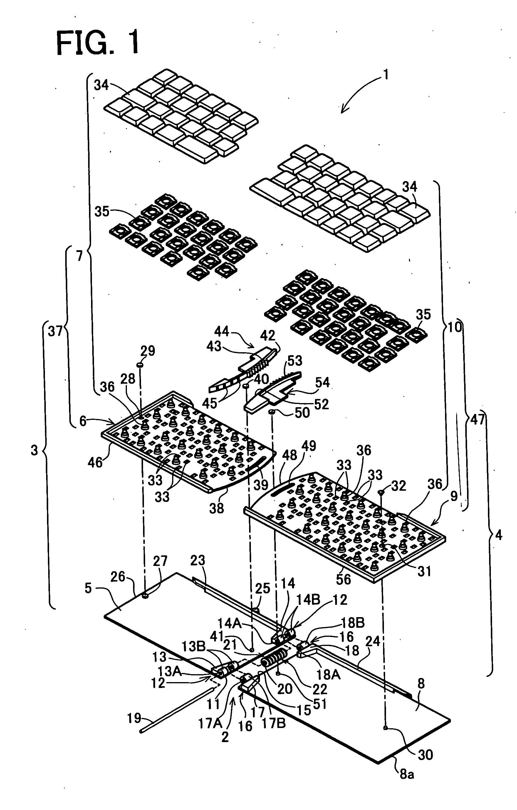 Foldable keyboard