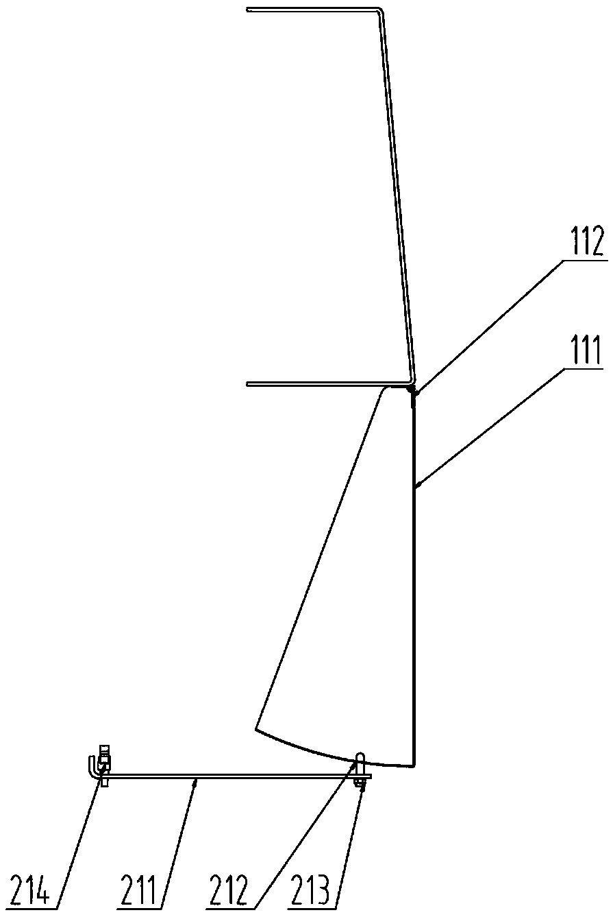 Air pressure feeding box thickness adjusting device