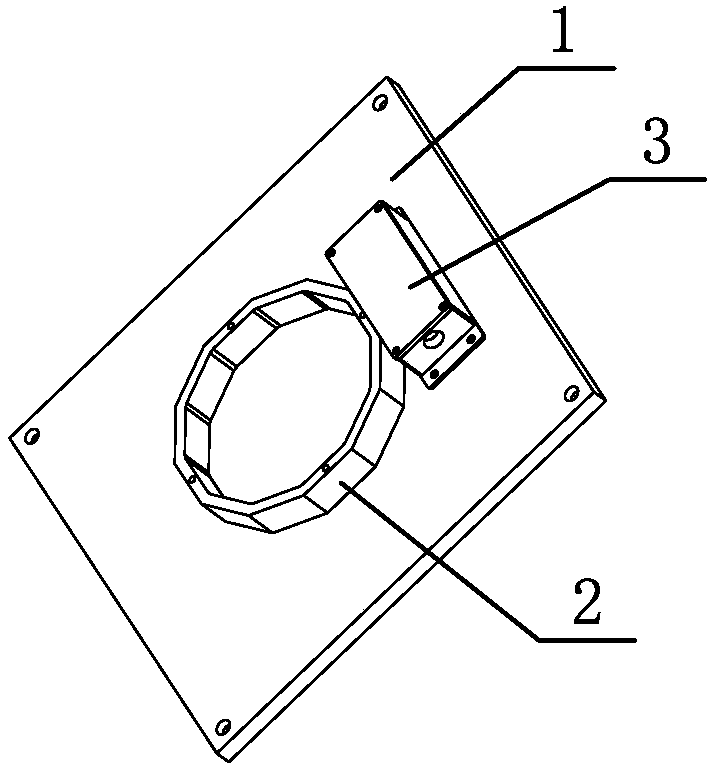 Test board for calibrating electronic compass, and calibration method