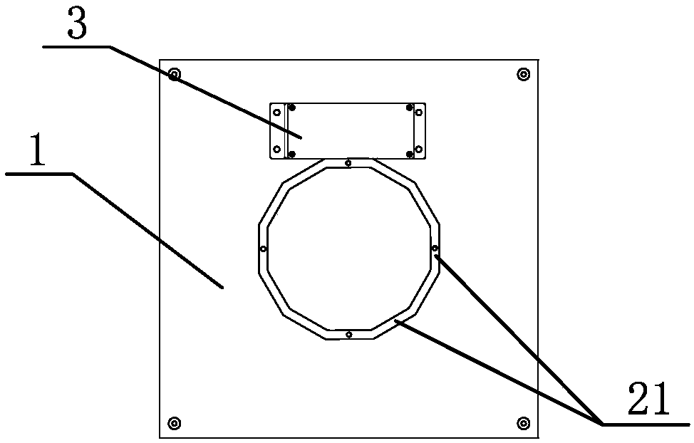 Test board for calibrating electronic compass, and calibration method