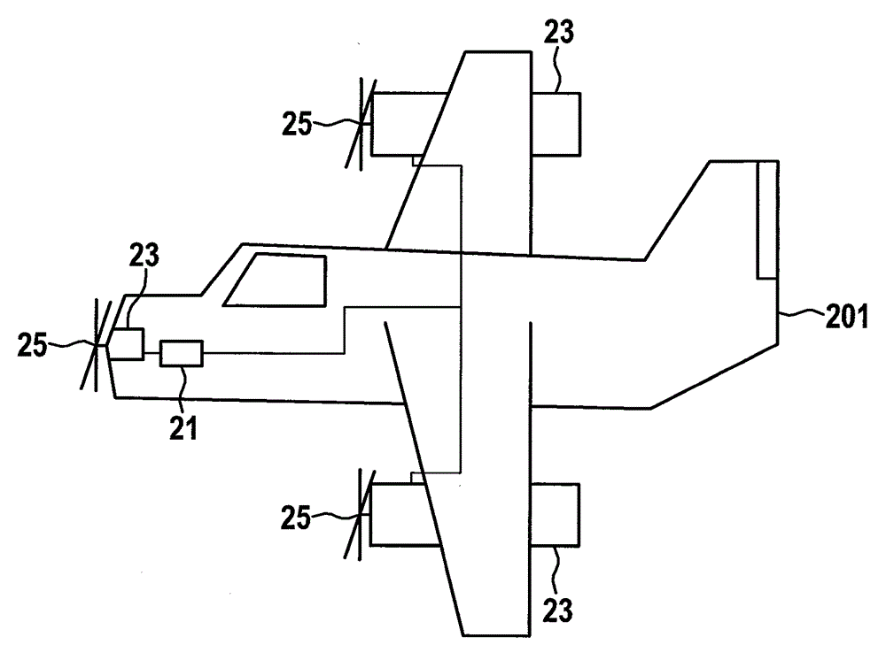 Emergency operating mode for a piston engine in an airplane