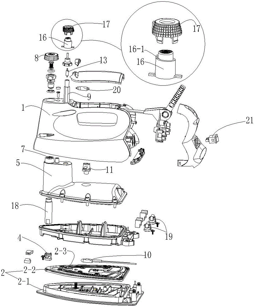 Handheld pressure steam iron