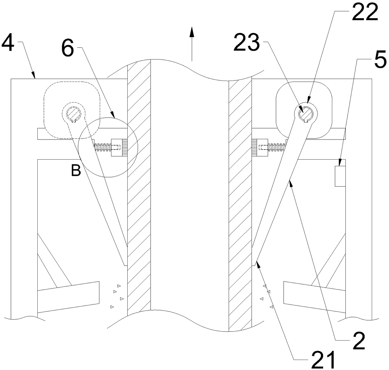 Mud scraping device of static pile pressing machine