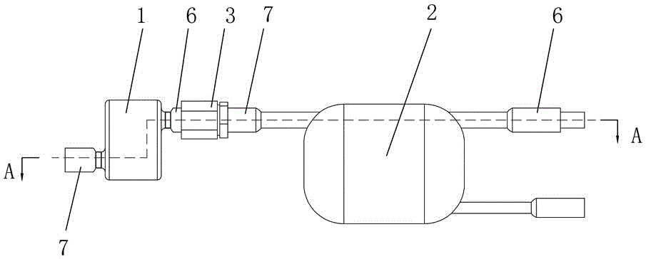 Diffusion furnace tail gas cooling device