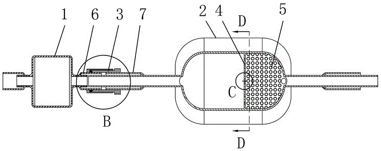 Diffusion furnace tail gas cooling device