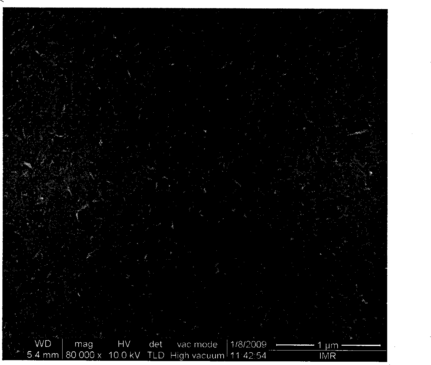 Carbon nano-tube film supported on an aluminum substrate and preparation method thereof