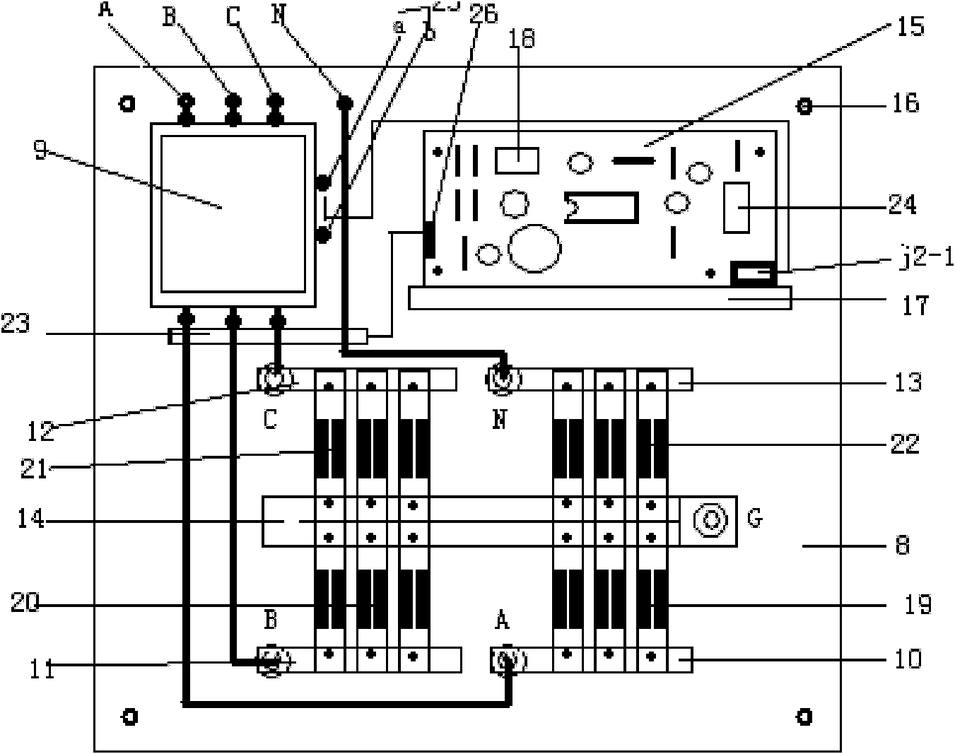 Overvoltage, overcurrent, leakage and lightning protection multifunctional solar electric supply protection controller