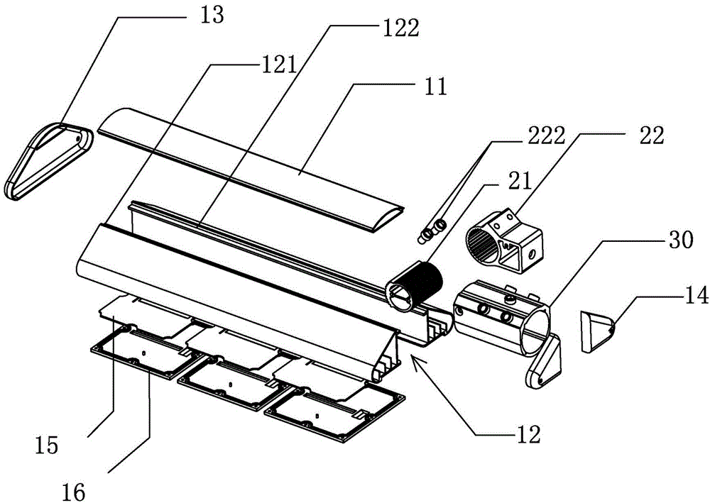 Angle-adjustable LED street lamp