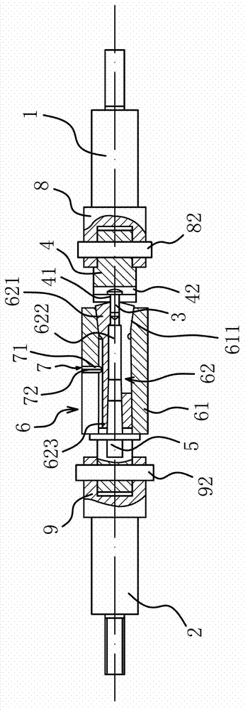 Tensile strength test clamp of automatic positioning screw