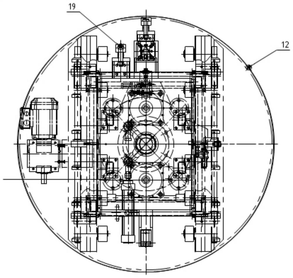 Engine cylinder body lifting, rotating and conveying device