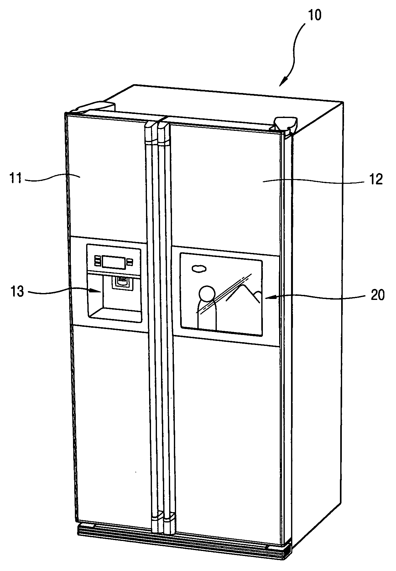 Refrigerator with television