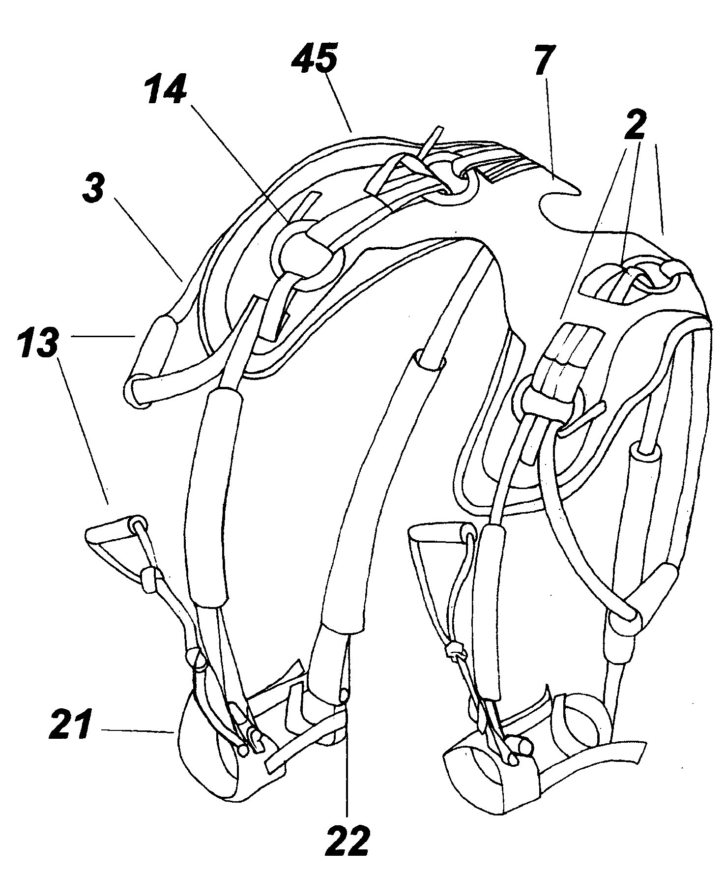 Rubber belt musculoskeletal training device