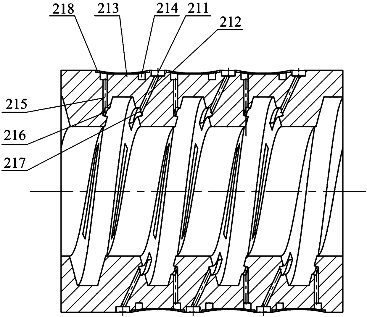 Built-in double-sided thin film throttling static pressure lead screw pair