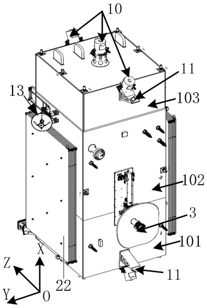 Compact satellite configuration for multi-band detection payloads