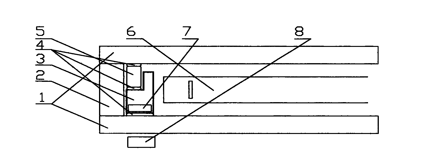 Internal-slat fixing device