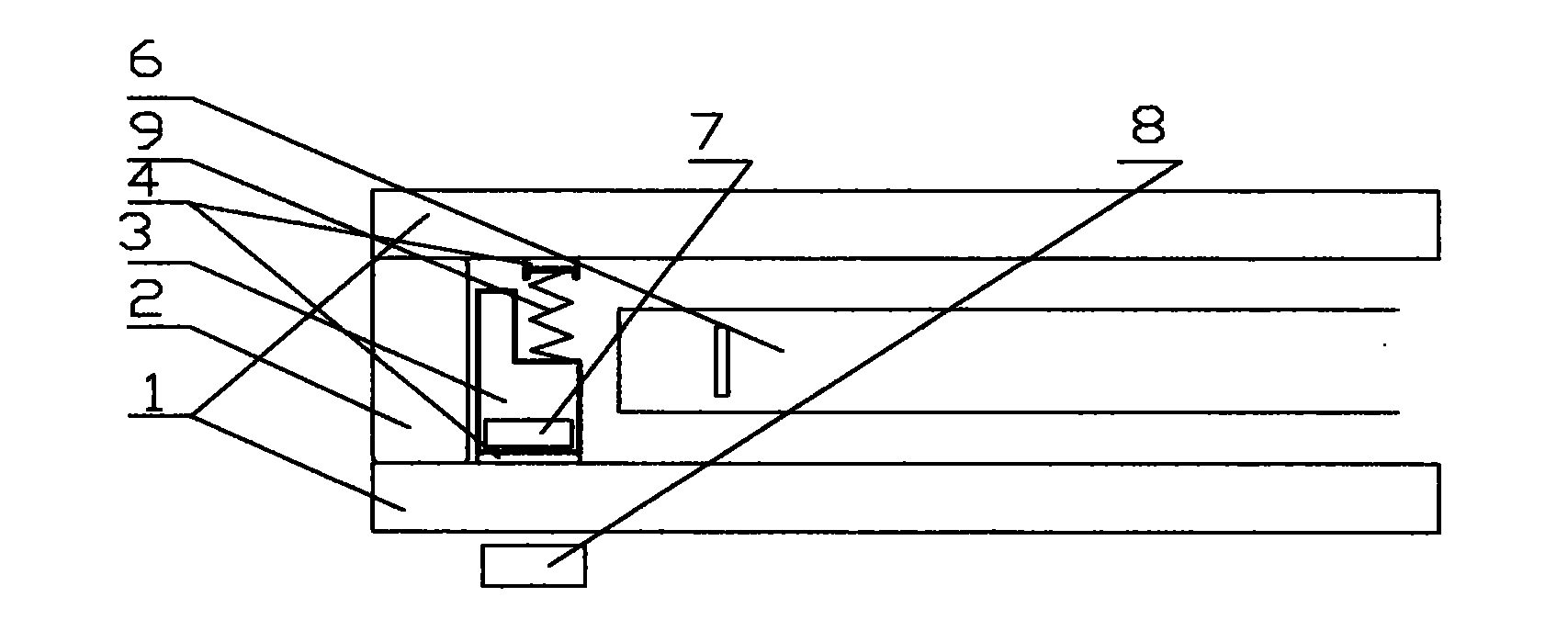 Internal-slat fixing device