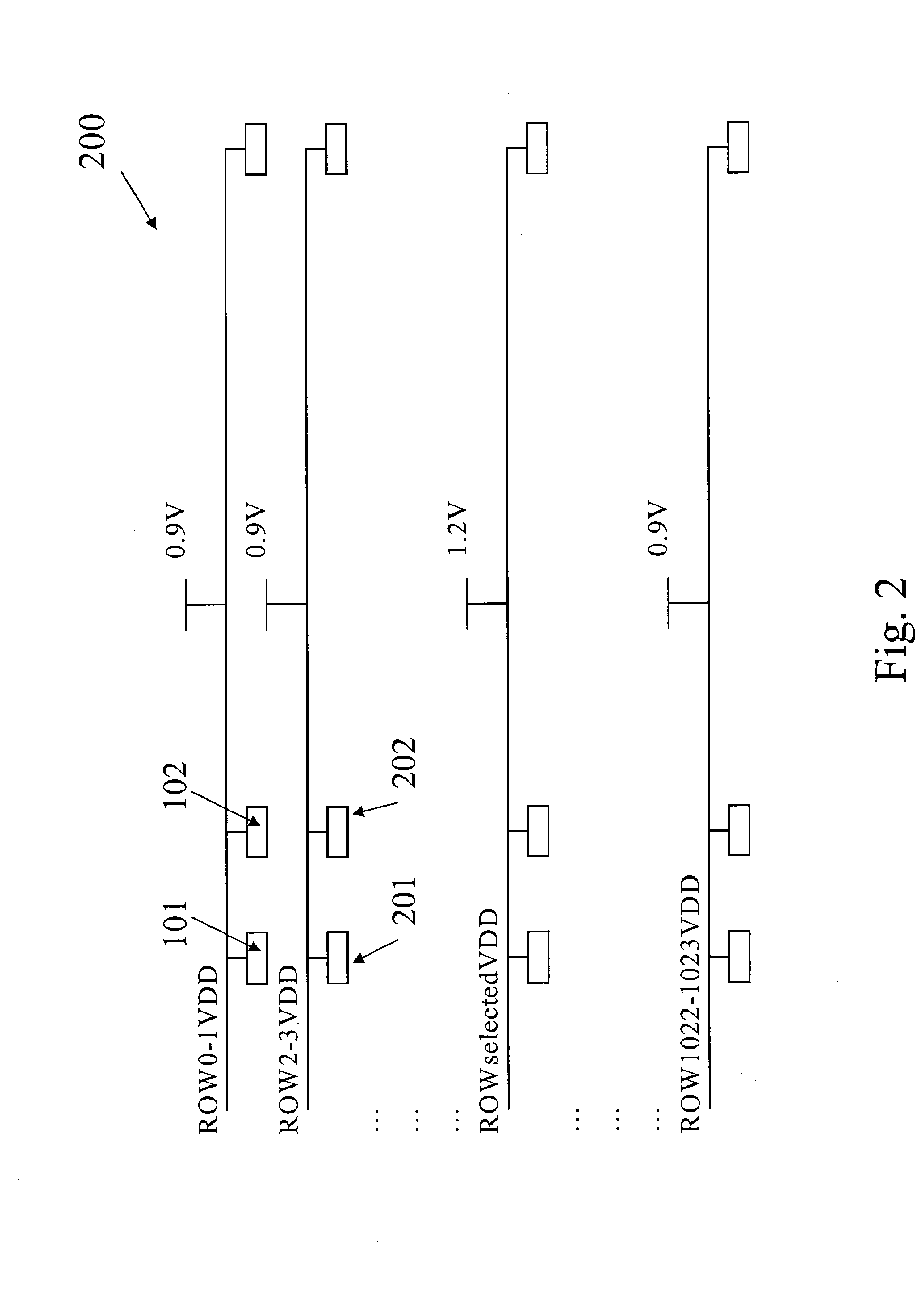 Power line decoding method for an memory array