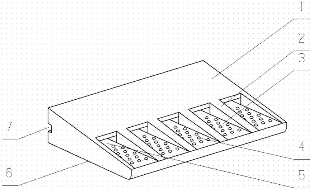 Turbine blade tail edge turbulence half-crack cooling structure with spherical surface convex block