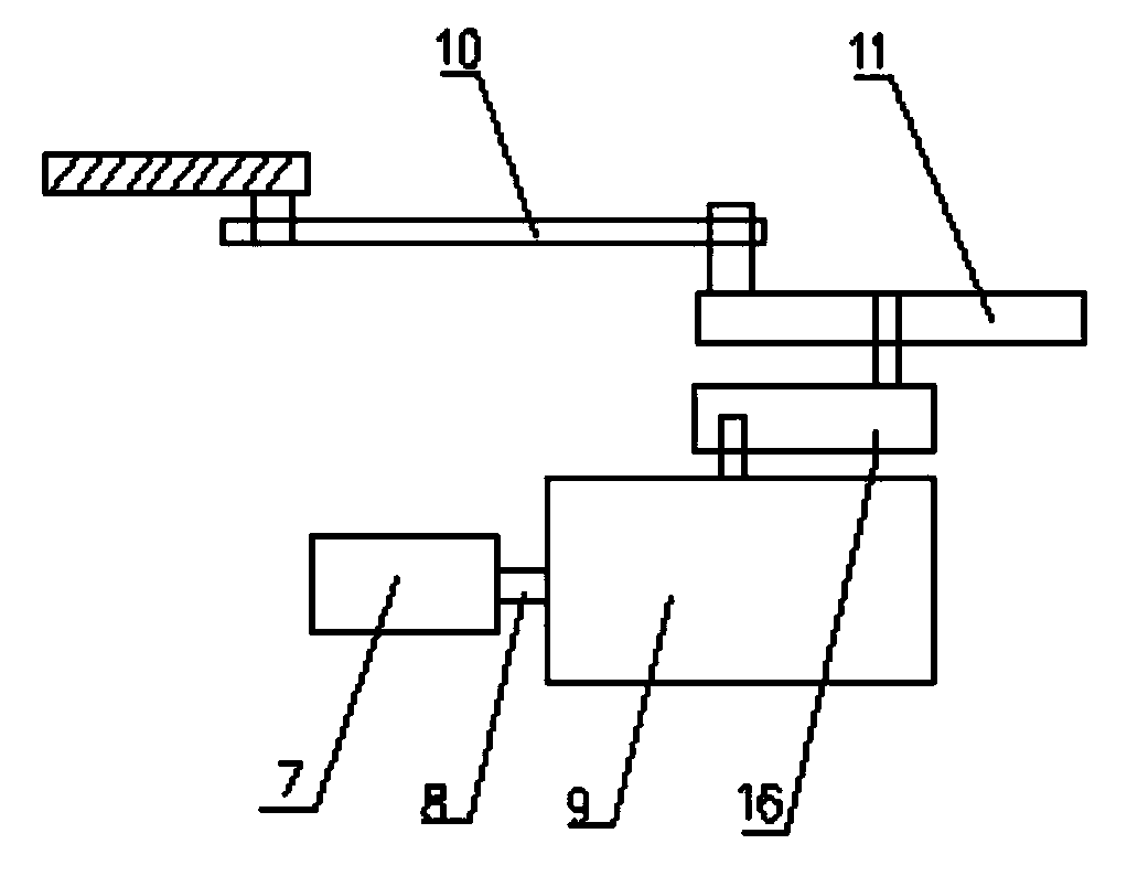 Swing-type belt distributing device and method for determining sizes of gears of elliptical gear case of swing-type belt distributing device