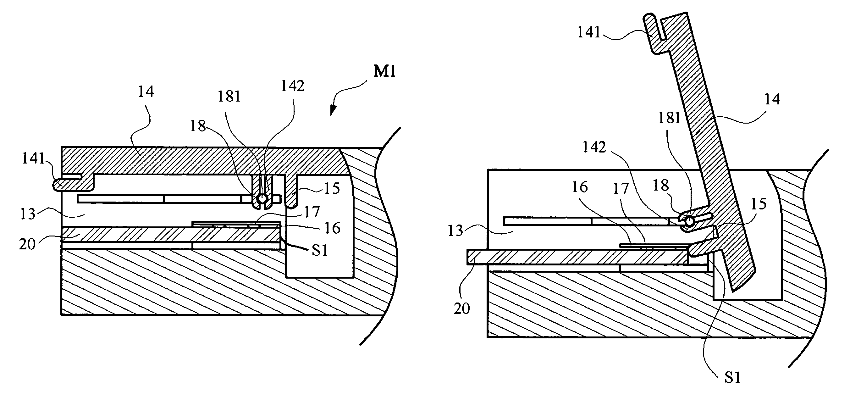 Card insertion structure of electronic device