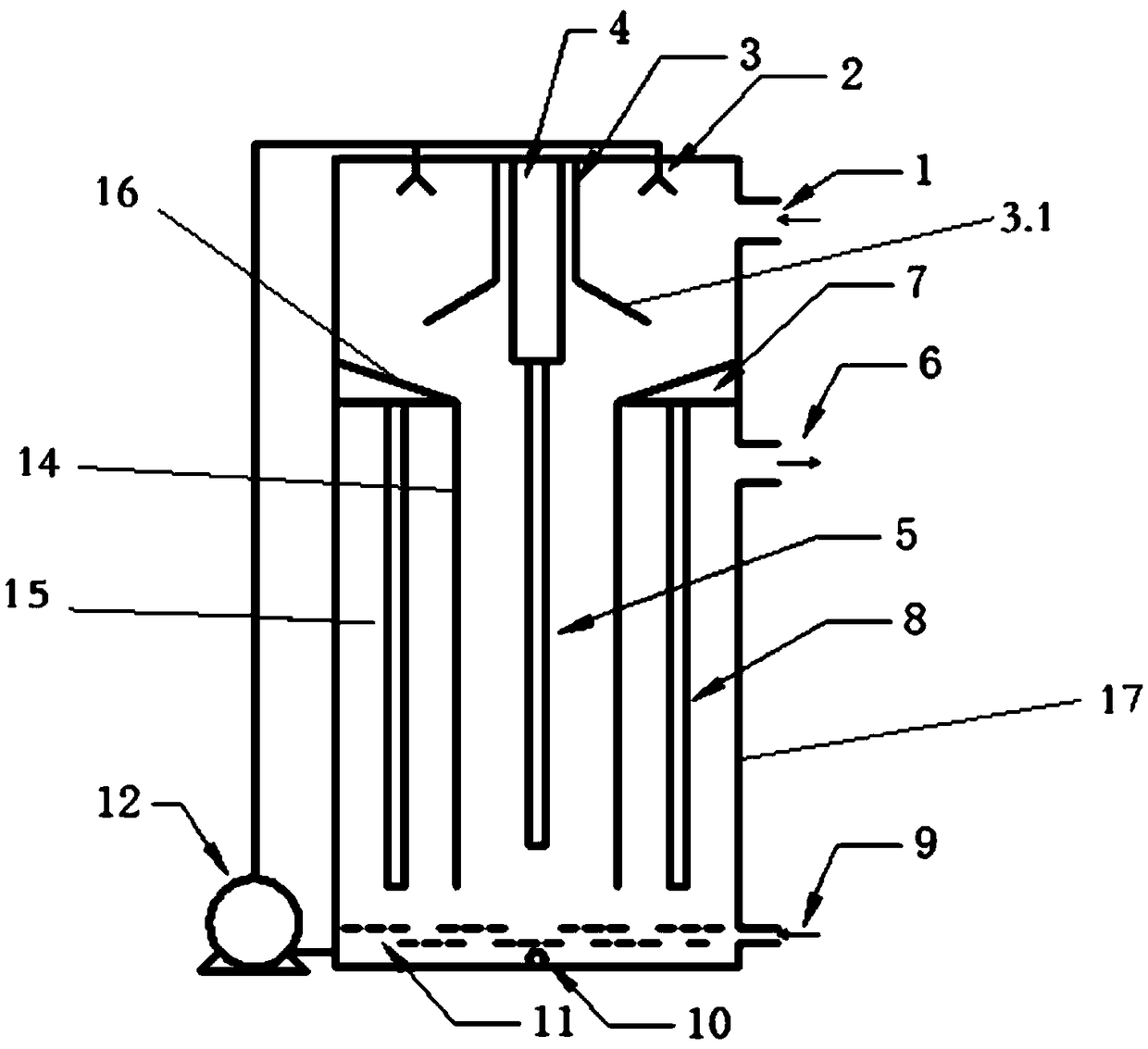 Equipment and method for combined treatment of volatile organic compounds by photocatalysis and wet method