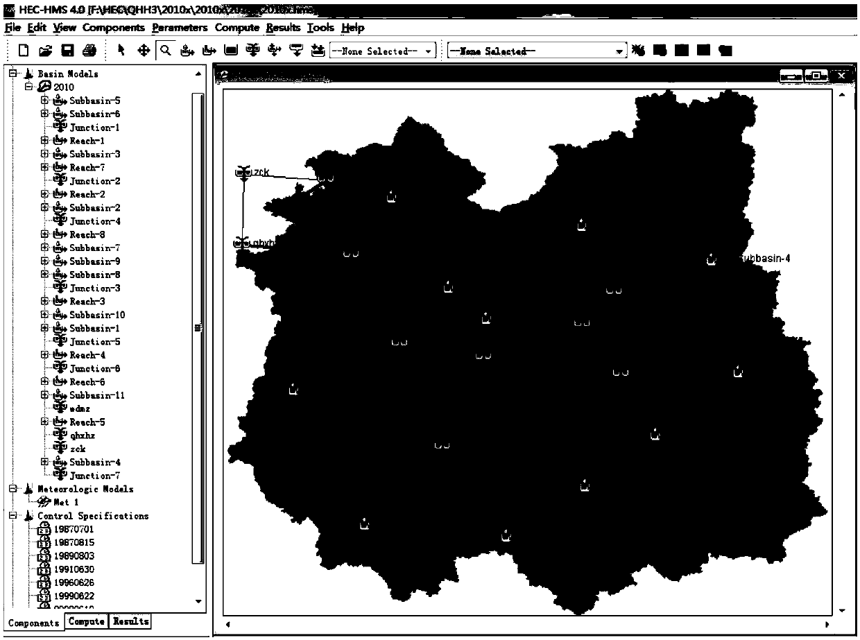 River network water system connectivity calculation method based on graph theory improvement and hydrology simulation