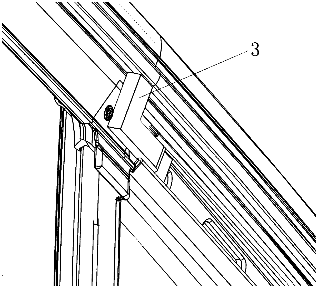 Front door and window guide rial sealing strip assembly