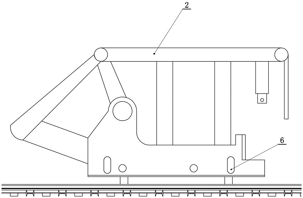 Hydraulic support loading and unloading device in roadway