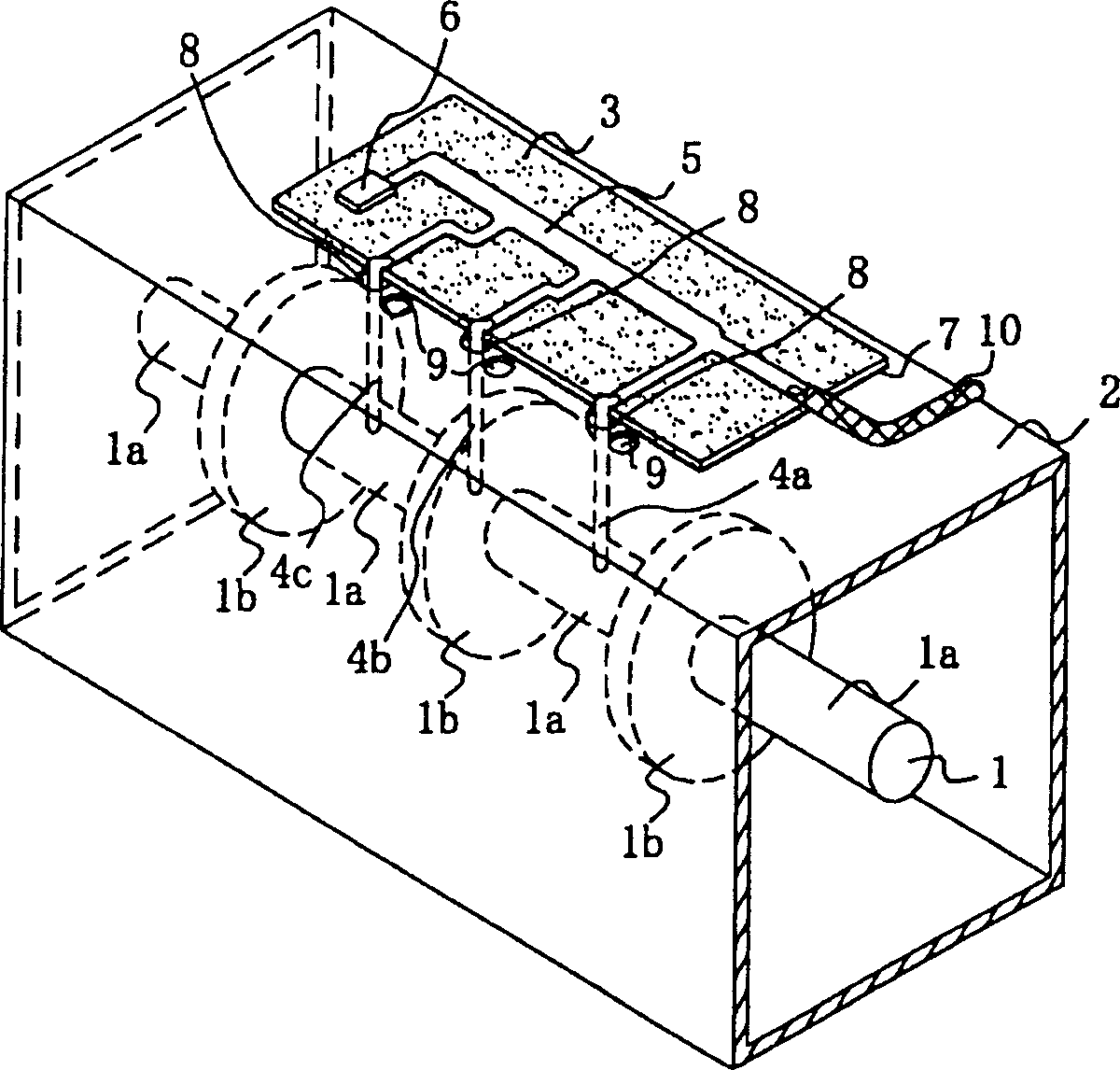 Filter having directional couplex and communication device