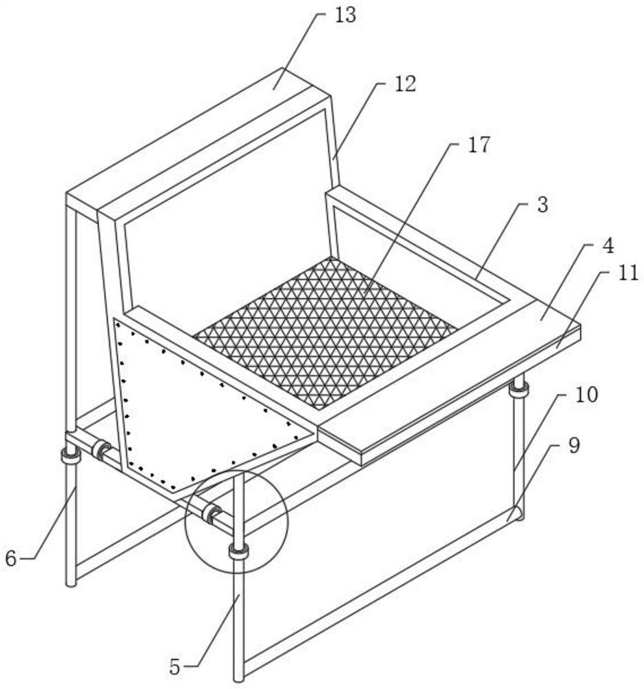 Guide trough for trough type mud filling in landscaping engineering