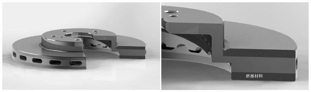 A light wear-resistant aluminum-based powder metallurgy composite automobile brake disc and its preparation method