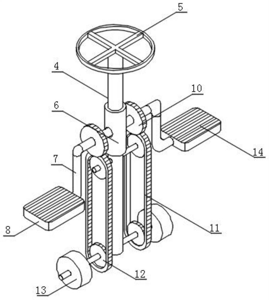 Clinical rehabilitation walking device with high stability