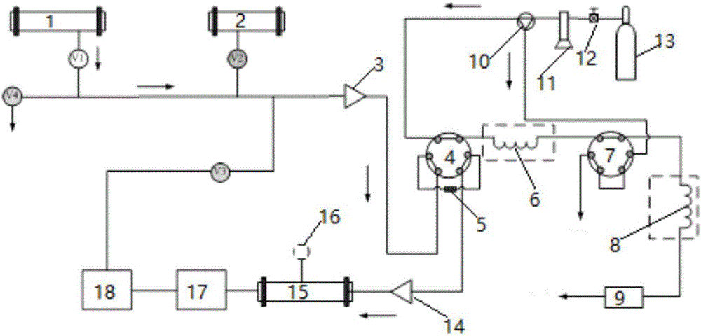 Refilling type sulfur hexafluoride decomposition product chromatography online detector