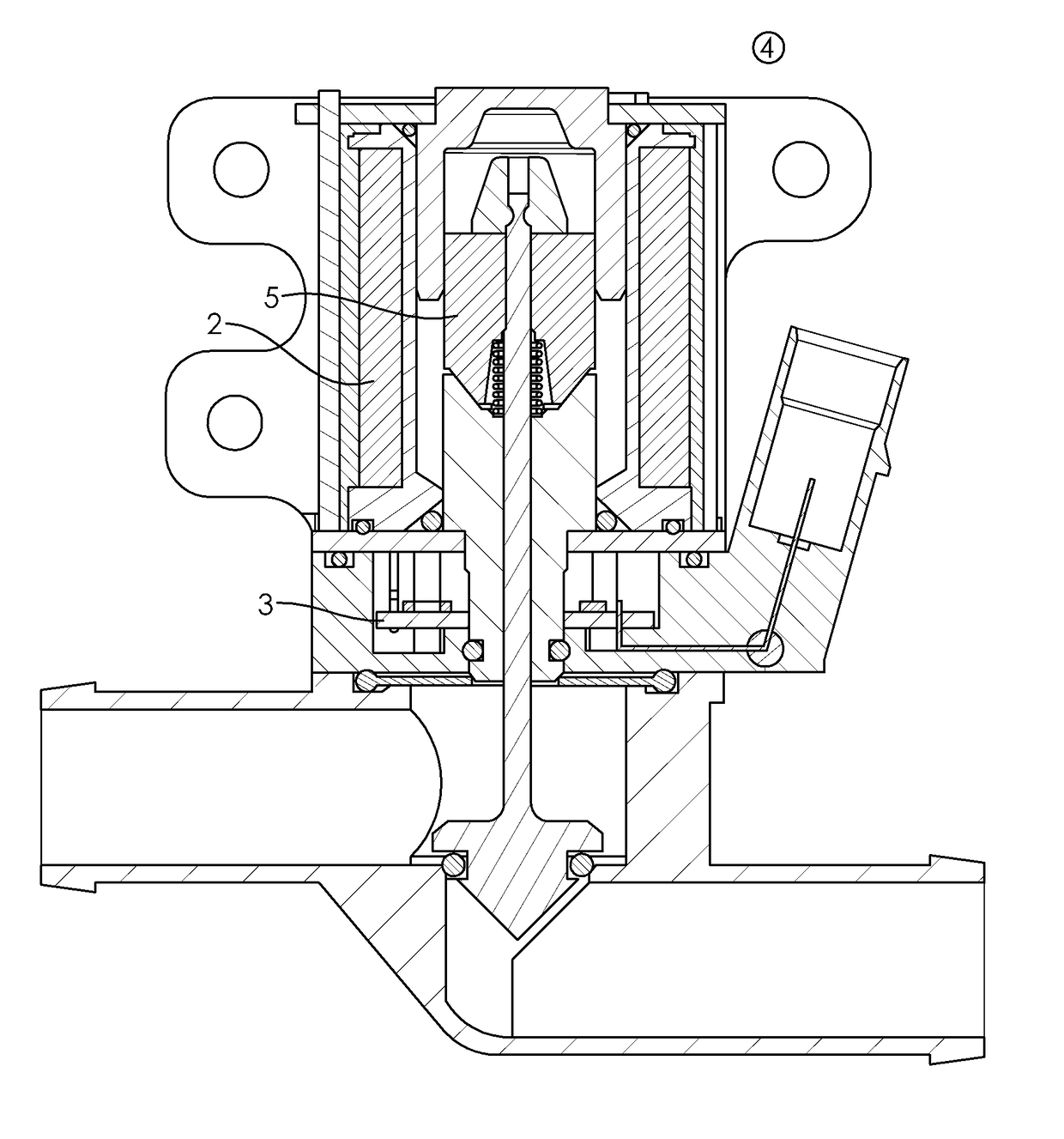 Solenoid - actuator with passive temperature compensation