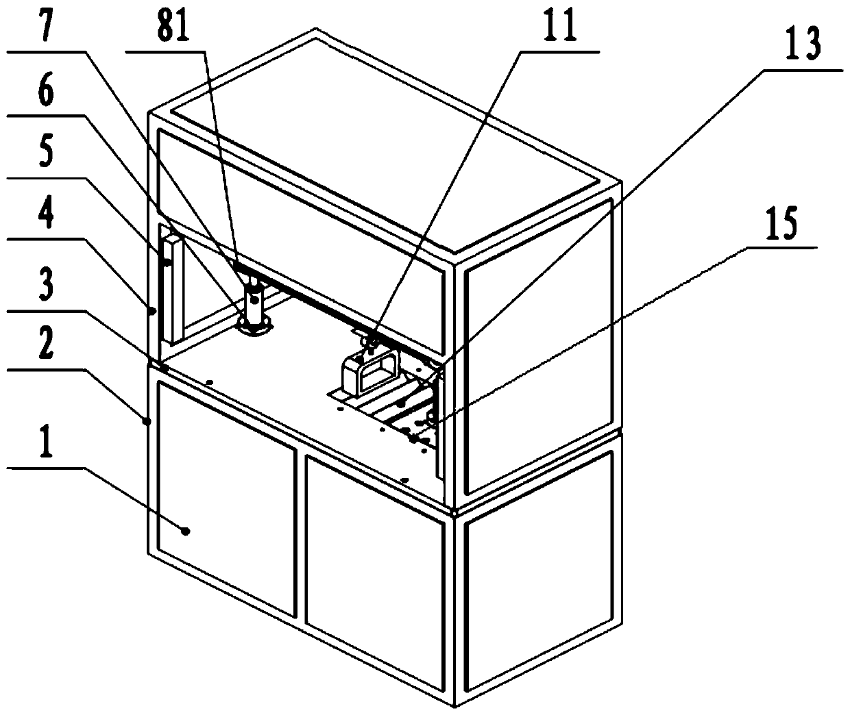 Through-flow fan blade lifting detection device and method