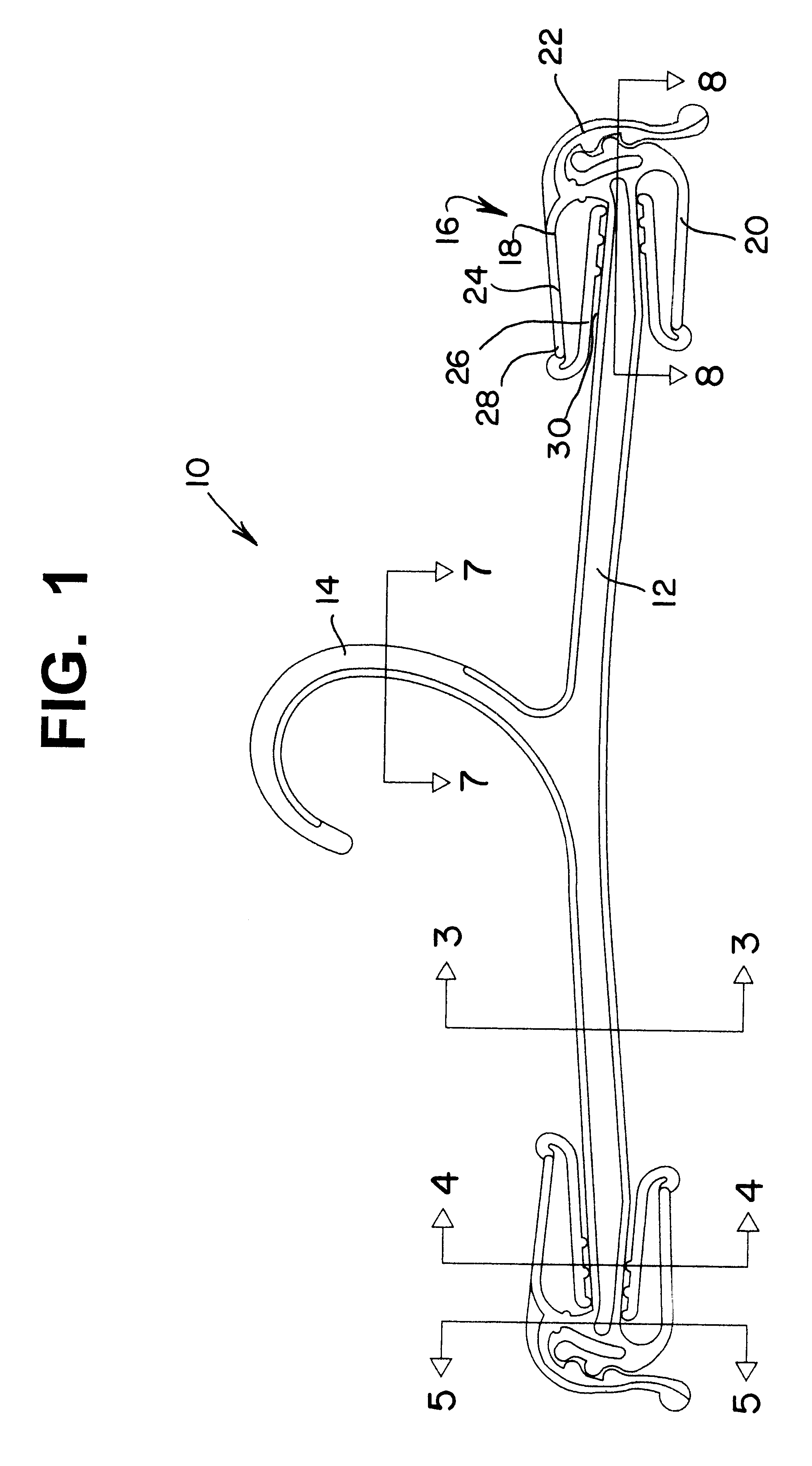 Clip arrangement for garment hangers