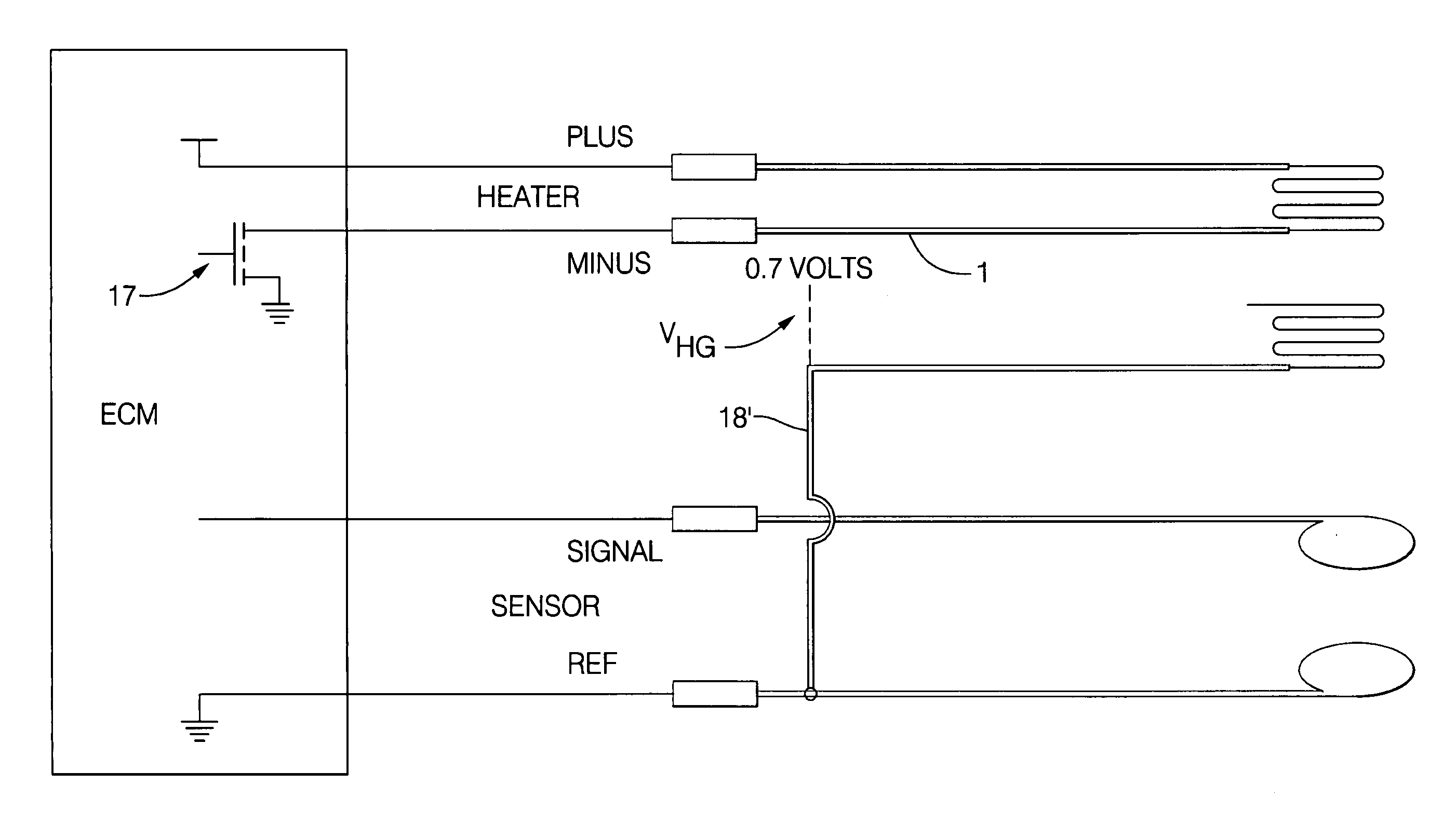 Sensor isolation plane for planer elements