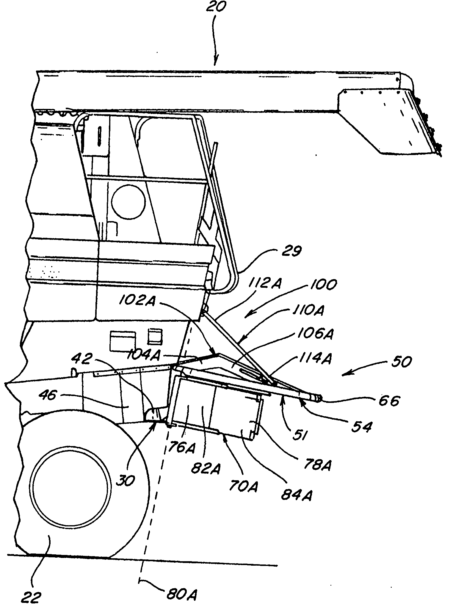 Windrow forming construction