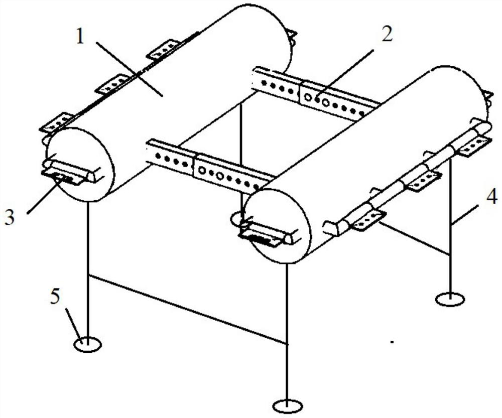 Anchoring system of floating type photovoltaic power generation platform and construction method of anchoring system