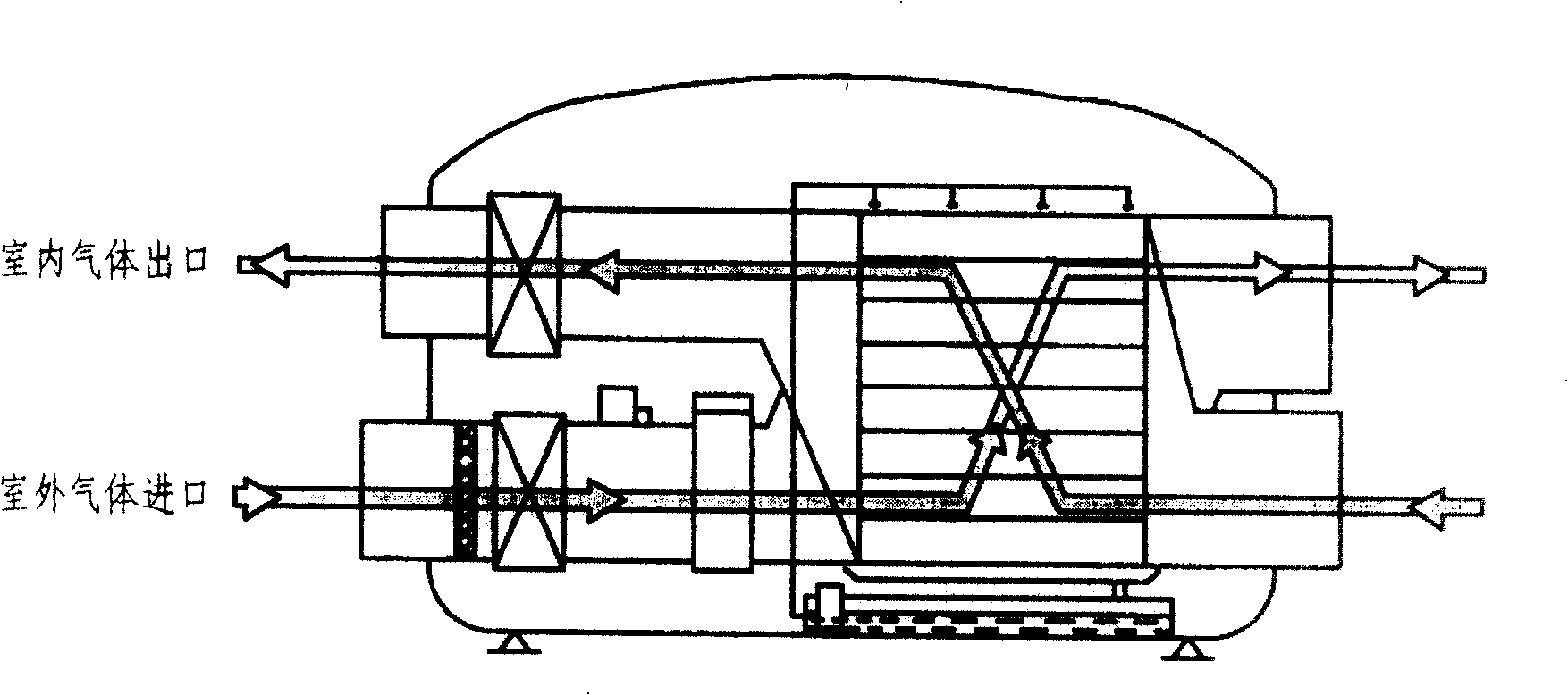 Ventilated energy-saving air conditioner refrigerated by water evaporation