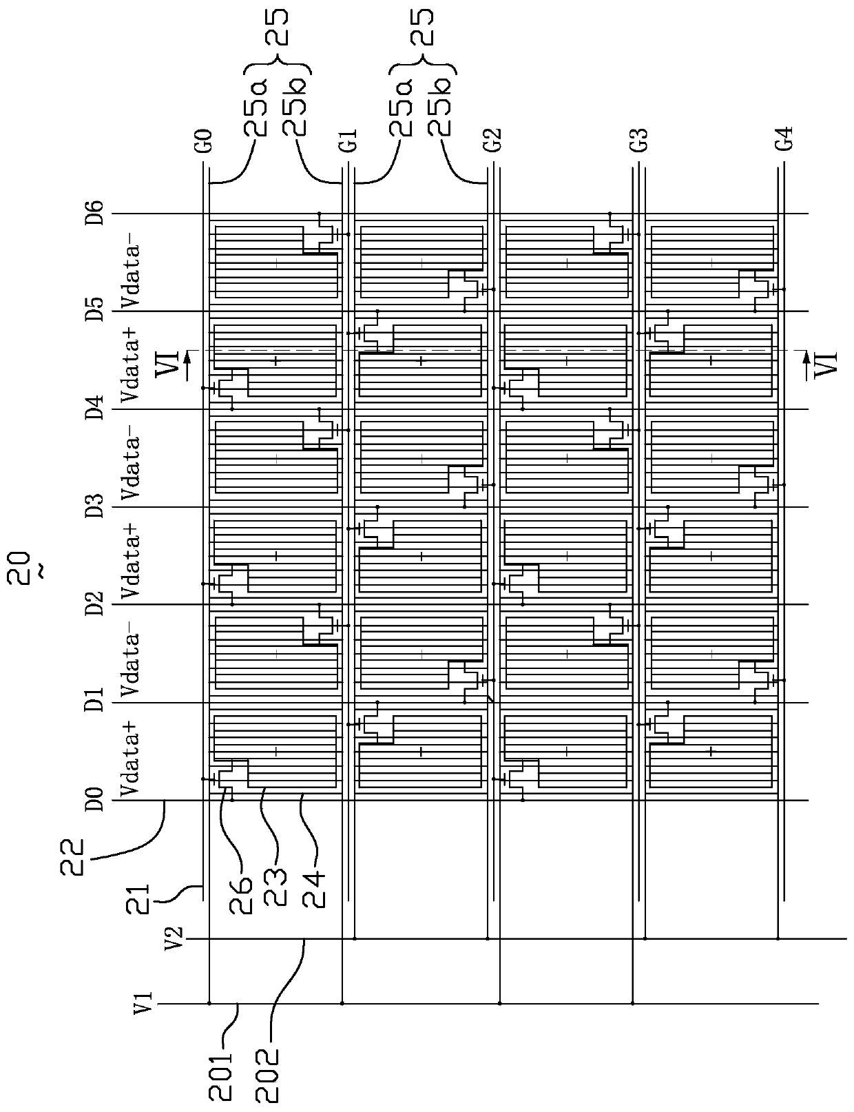 Array substrate, liquid crystal display device and driving method