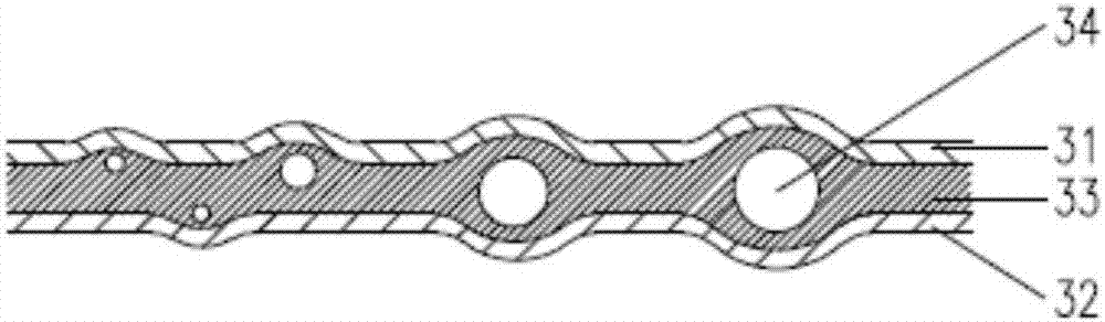 Thin film with granular handfeel, composite material and application