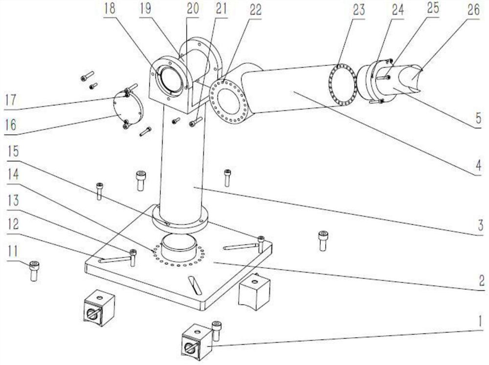 Calibrating device of articulated arm type coordinate measuring machine