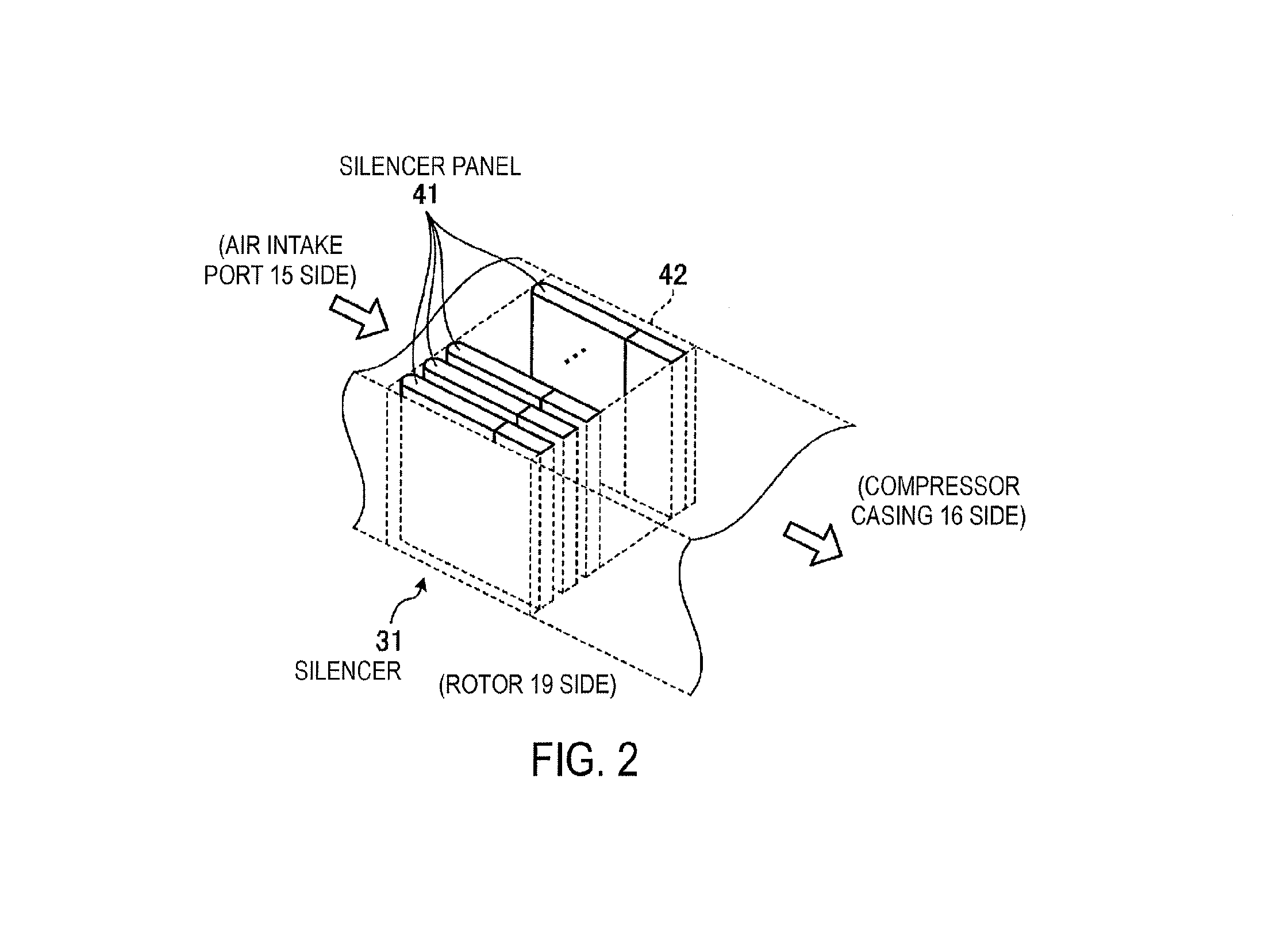 Gas turbine silencer, and gas turbine provided with same