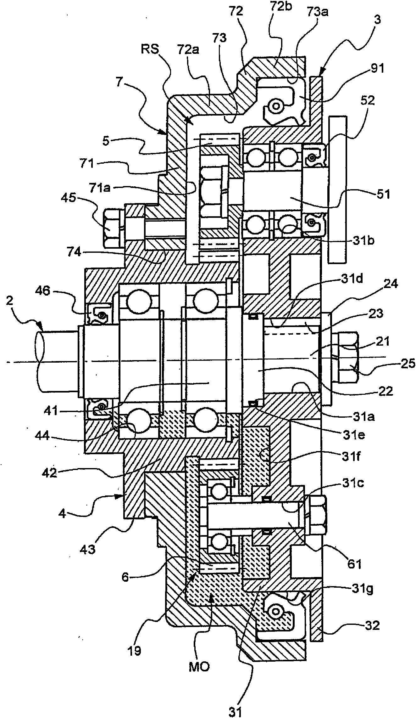 Planetary gear type selvage device of weaving machine