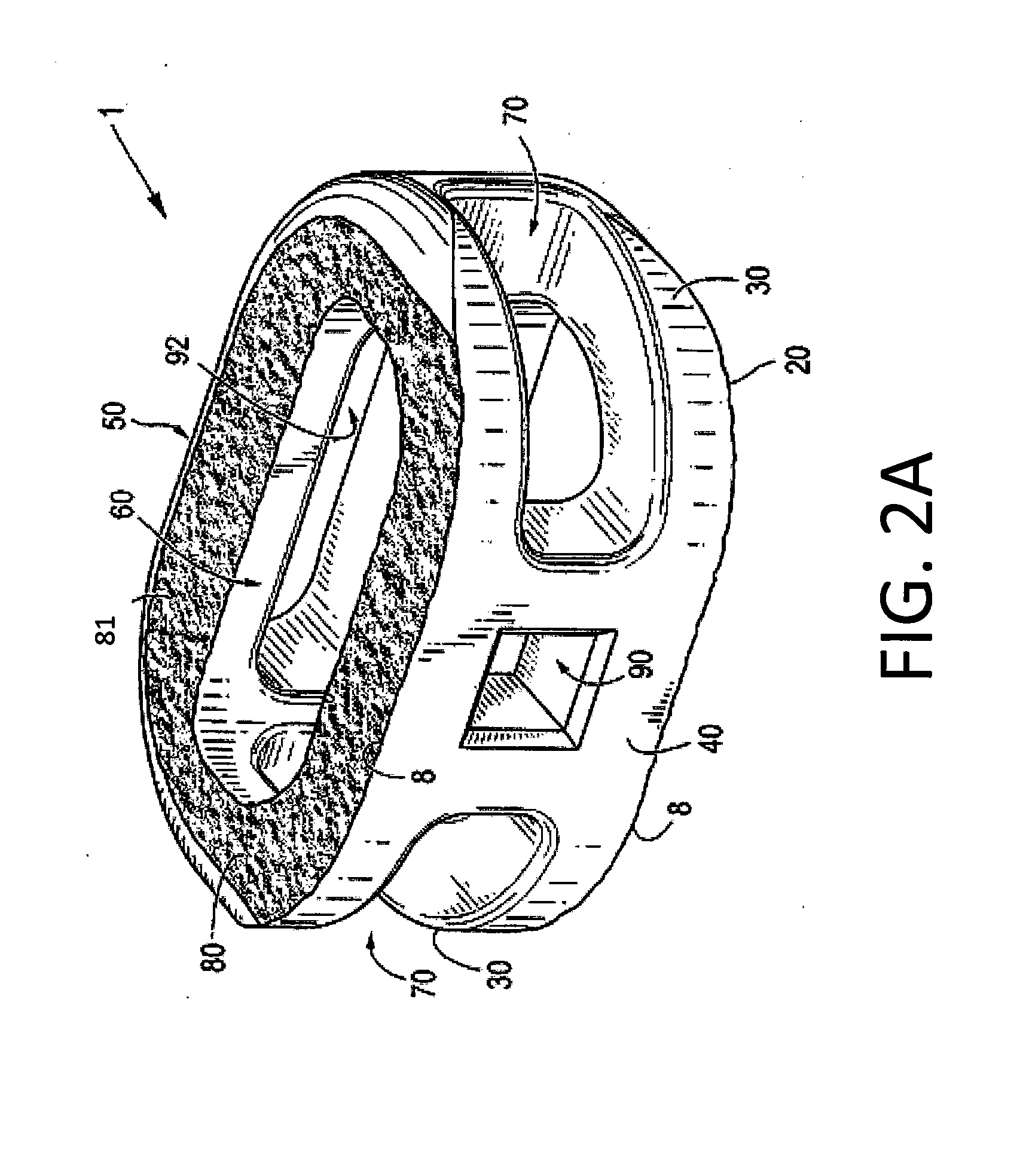 Composite implants having integration surfaces composed of a regular repeating pattern